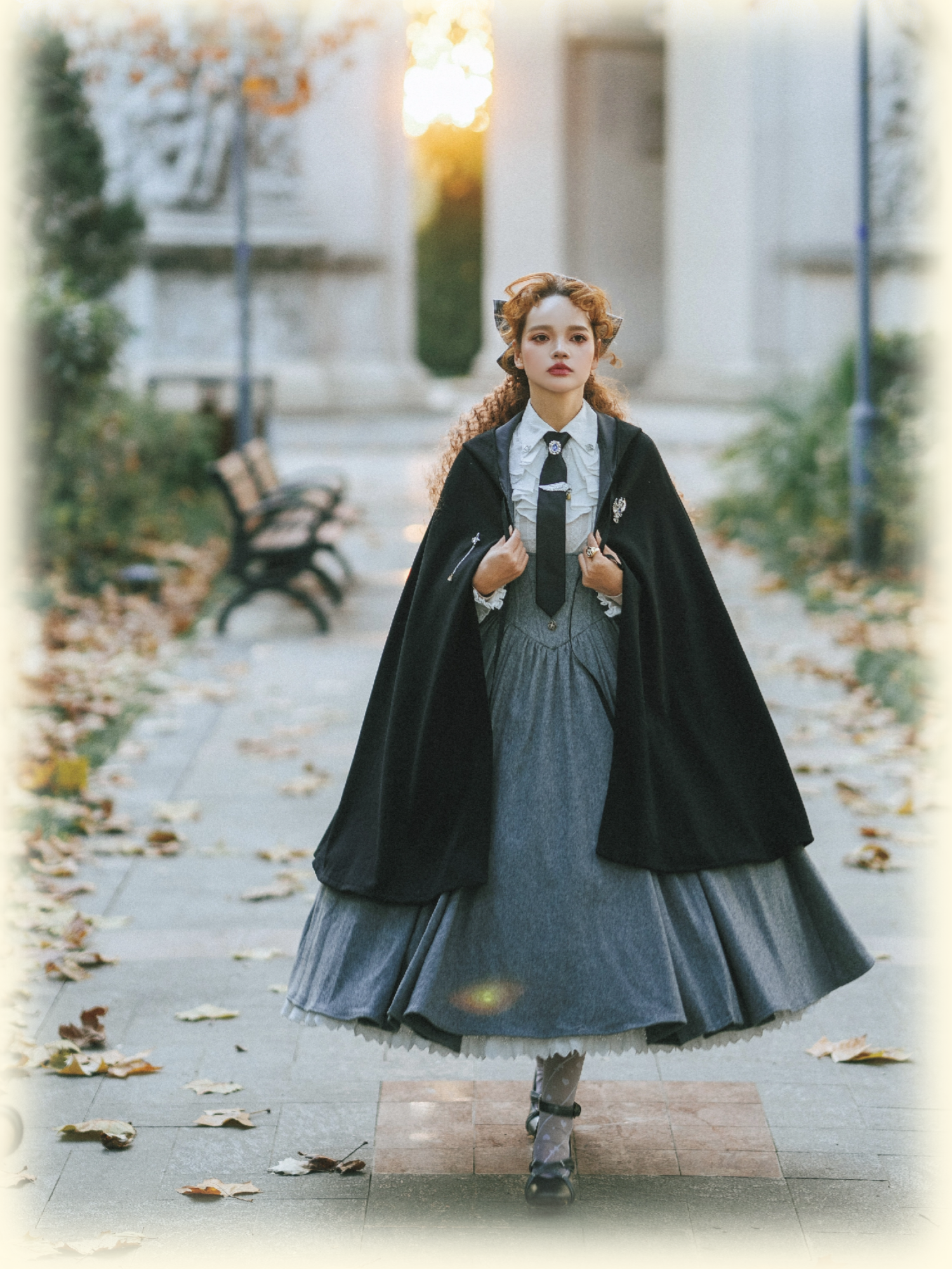 Wand Not for Your Lover - Wool Classic Lolita Bust Supporting JSK, Embroidered Shirt 44597:815788