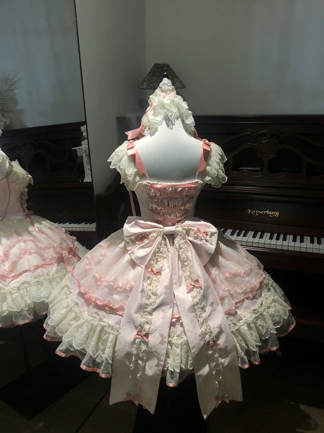 Sugar Girl~Dreamy Butterfly~Ballet-style Sweet Lolita JSK Dress With Large Bow Trailing (L M S) 43046:763362
