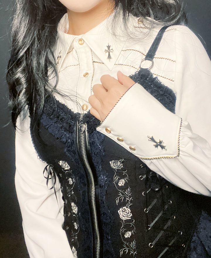 Little Dipper~Ouji Lolita Shirt Handsome Male Lolita Prince Blouse Long Sleeve   