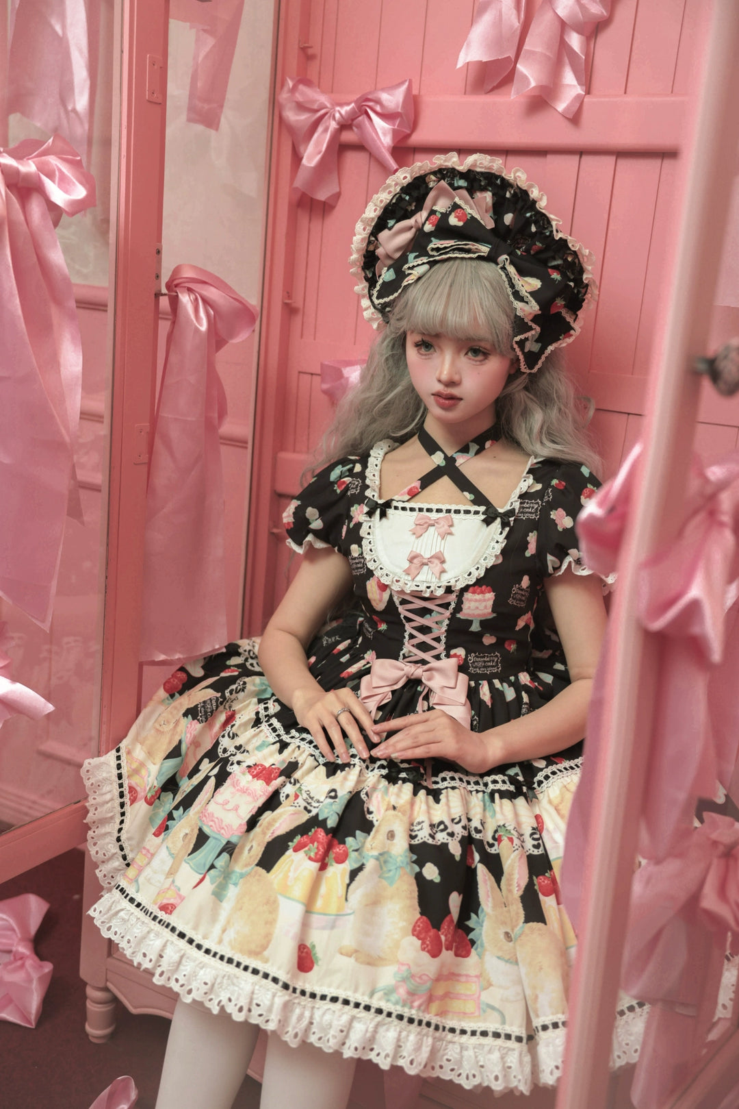 Dark Star Island~Honey Bunny Cake~Sweet Lolita JSK/OP/Strap SK/Shirt   