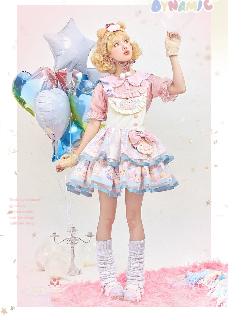 Mewroco~Sweet Lolita Dress Suit Salopette and Hoodied OP 41298:690518