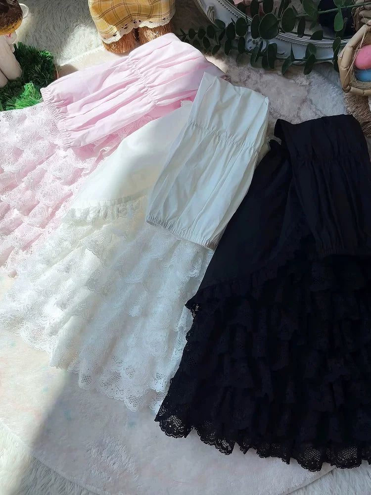 Sweet Lolita Cotton Shirt, Detachable Hime Sleeves