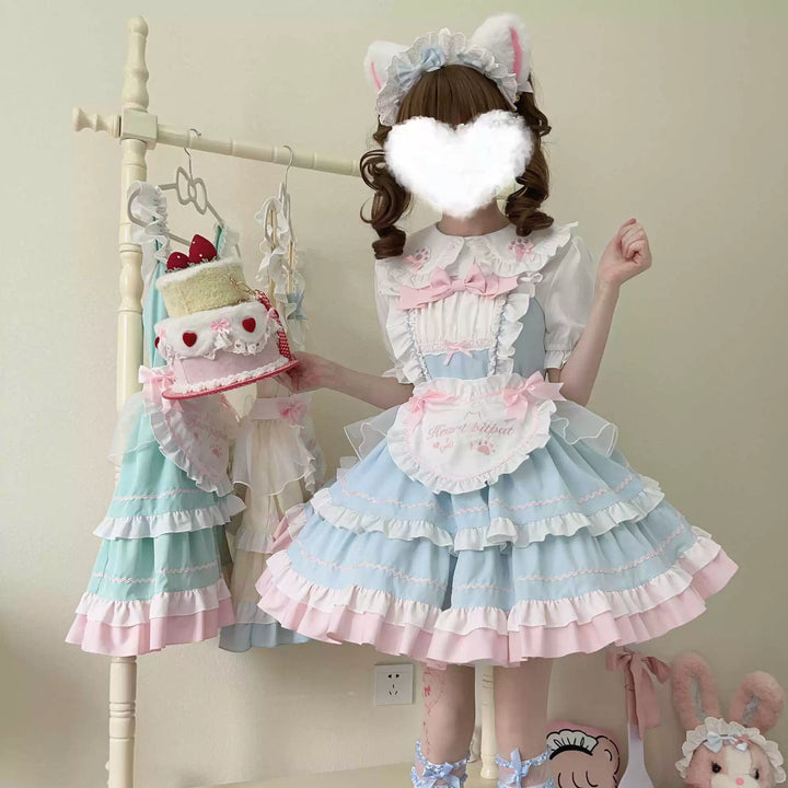 Sugar Girl~Cat Ear Tale~Sweet Lolita Jumper Dress Suspender Dress   