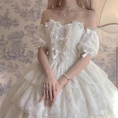 Fishing Boss~Elegant Flower Wedding Lolita Dress   