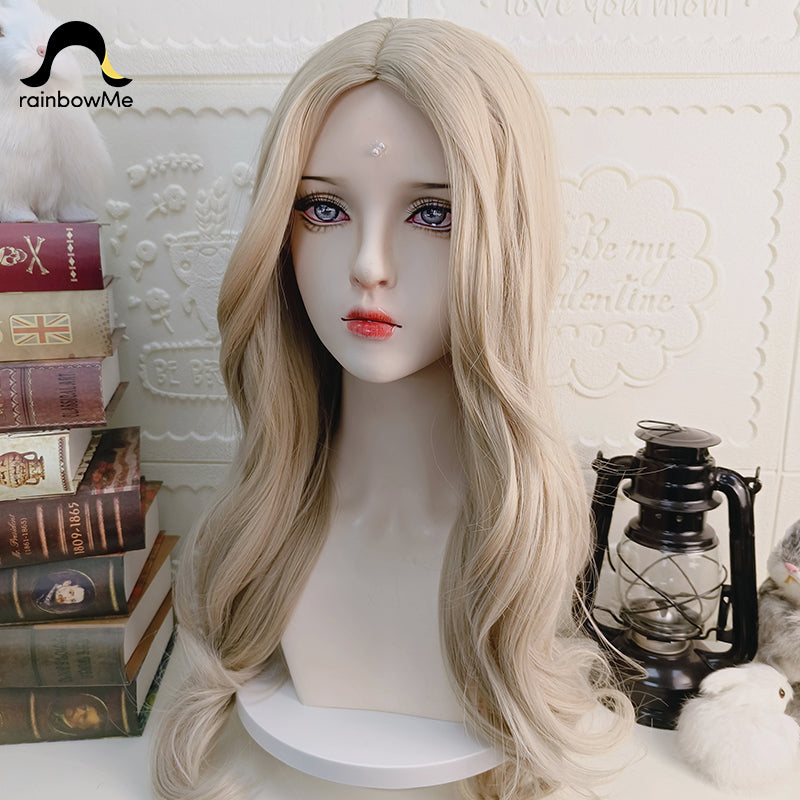 RainbowMe~Elegant Lolita Long Curly Wig Multicolor   