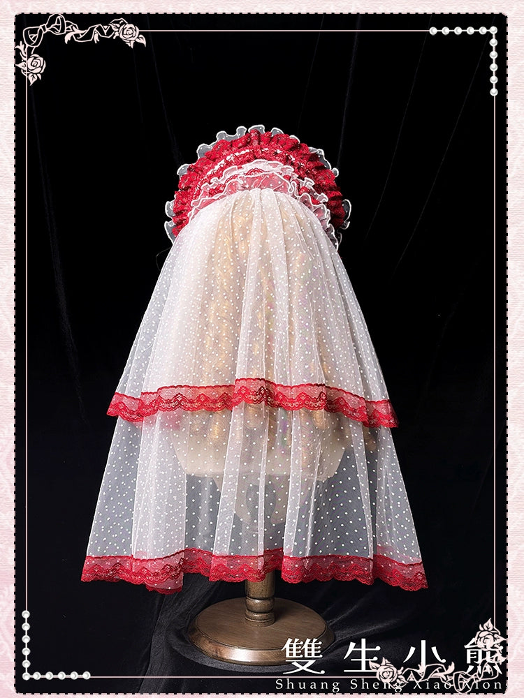 Shuang Sheng Xiao Xiong - Heart of Love - Lace Sweet Lolita Accessory Set 44308:803613