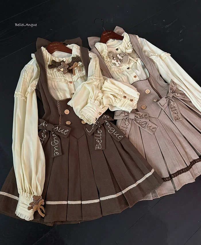 Sweetheart Canelé - Bust-supporting Classic Lolita JSK Dress, Low-waist 44677:818530