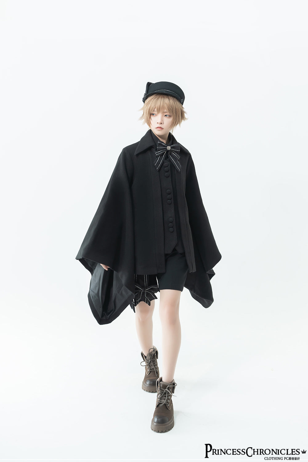 Princess Chronicles~ShenYao~Ouji Lolita Winter Black Long Coat   