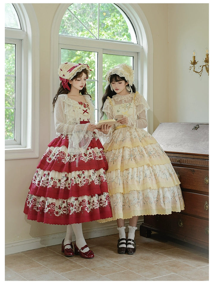 With PUJI~Letters and Poetry~Summer Classic Lolita Tulle Lace Bolero with Multi-Color