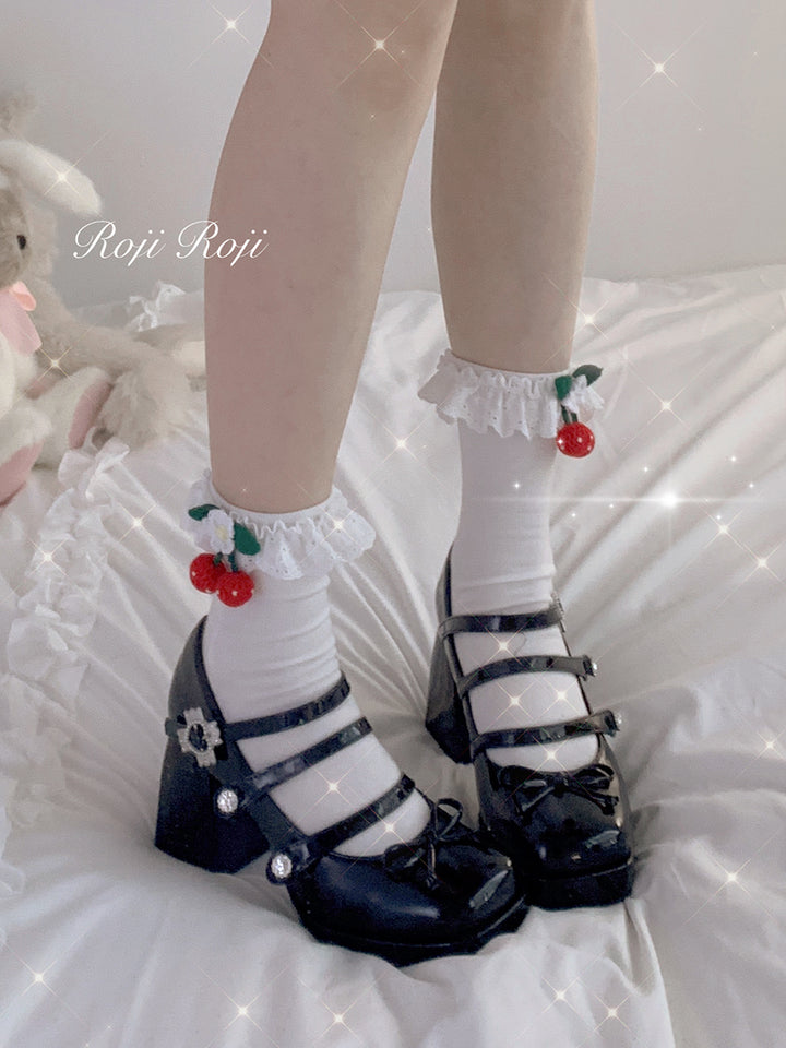 Roji Roji~Kawaii Lolita Cotton Mid-Calf Socks   