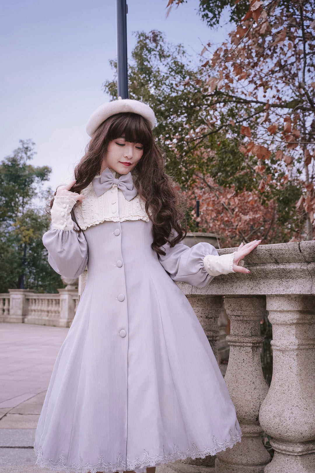 Strawberry Witch~Daily Lolita Coat Sherlock Style Lolita Coat Striped OP 34536:473192