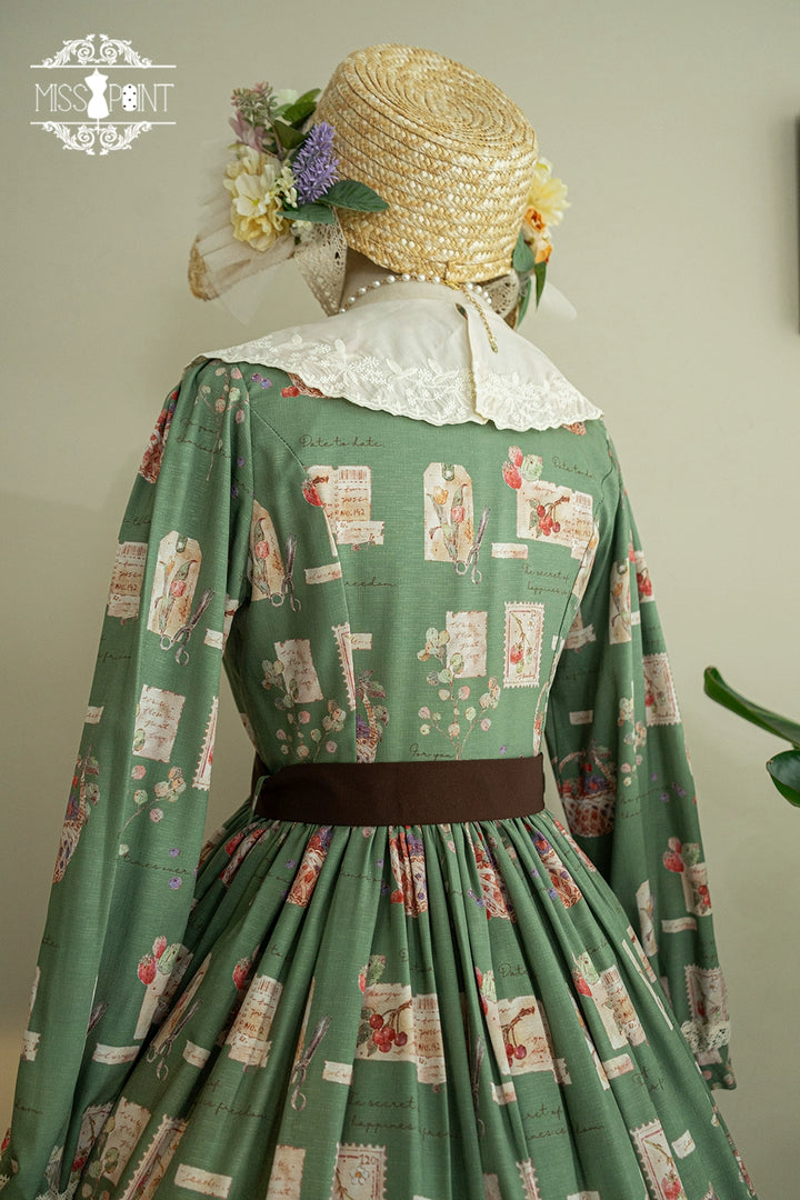 (Buyforme)Miss Point~Forest Lolita Lantern Sleeve OP Casual Dress