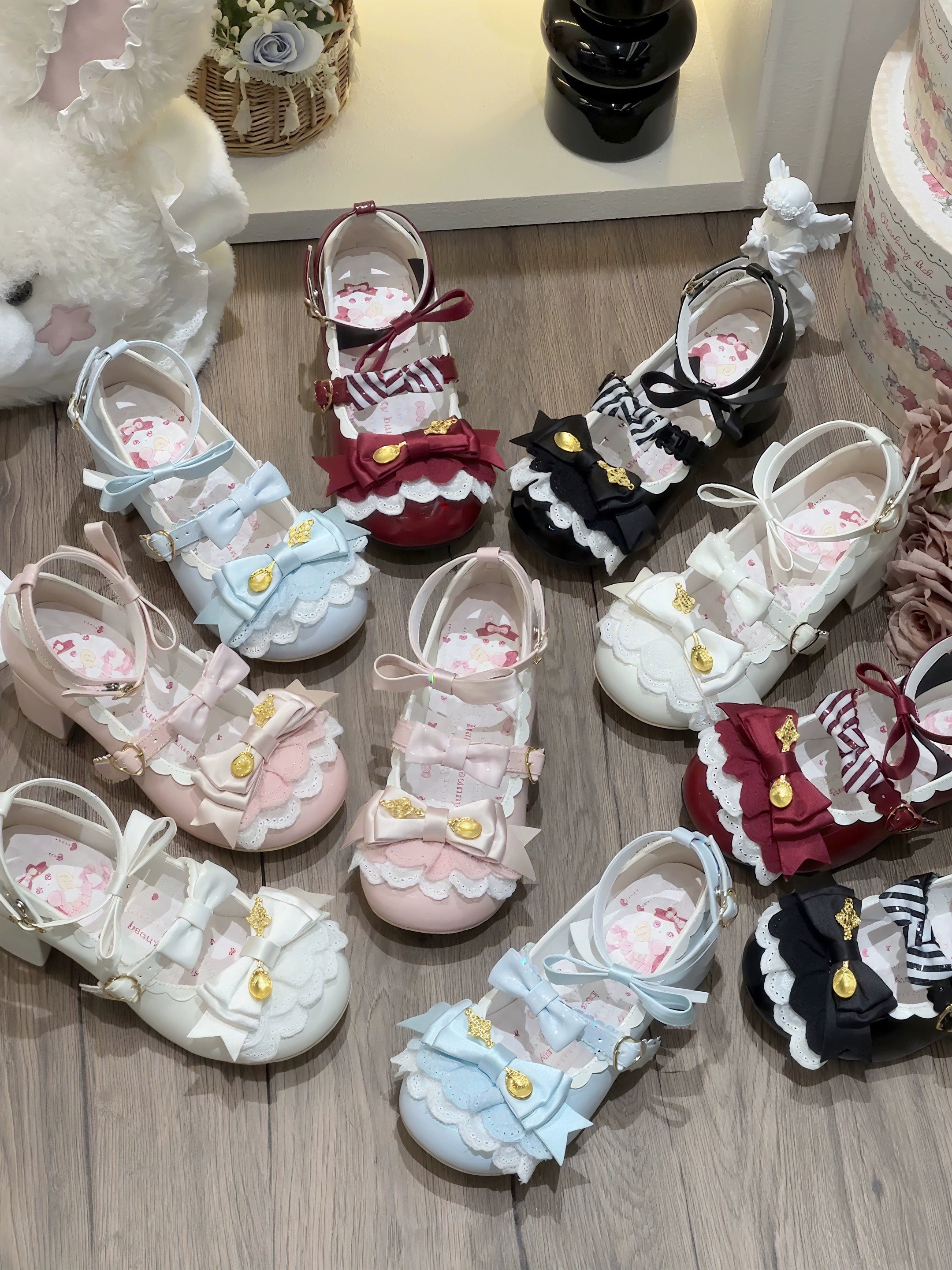 Beauty Bunny - Mousse Roll - Sweet Lolita Heel Shoes, Round Toe 43422:776315