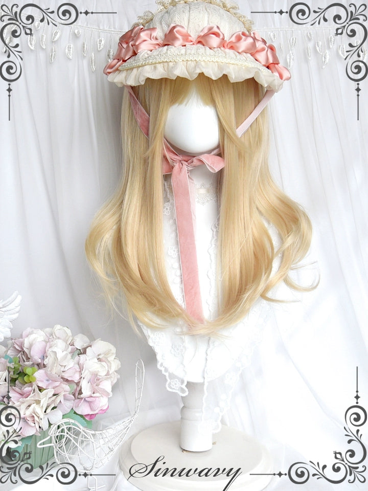 Sinwavy~55CM Blonde Lolita Curl Wig Detachable Double Ponytail