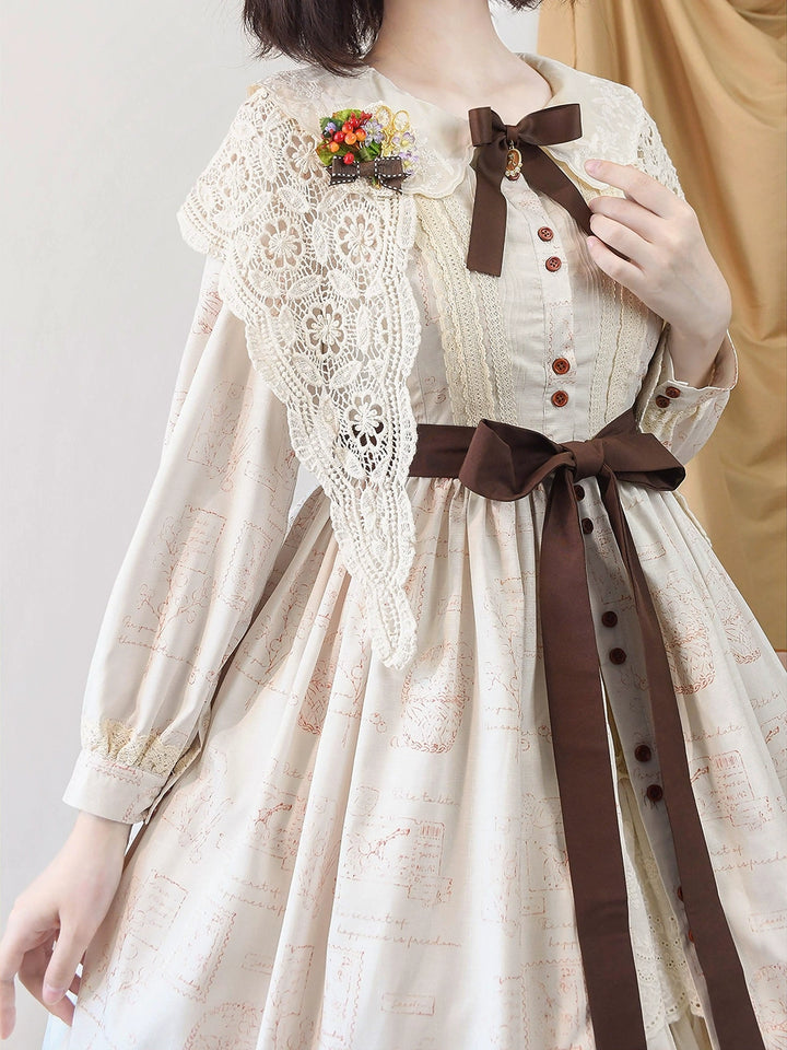 (Buyforme)Miss Point~Forest Lolita Lantern Sleeve OP Casual Dress 29482:341998