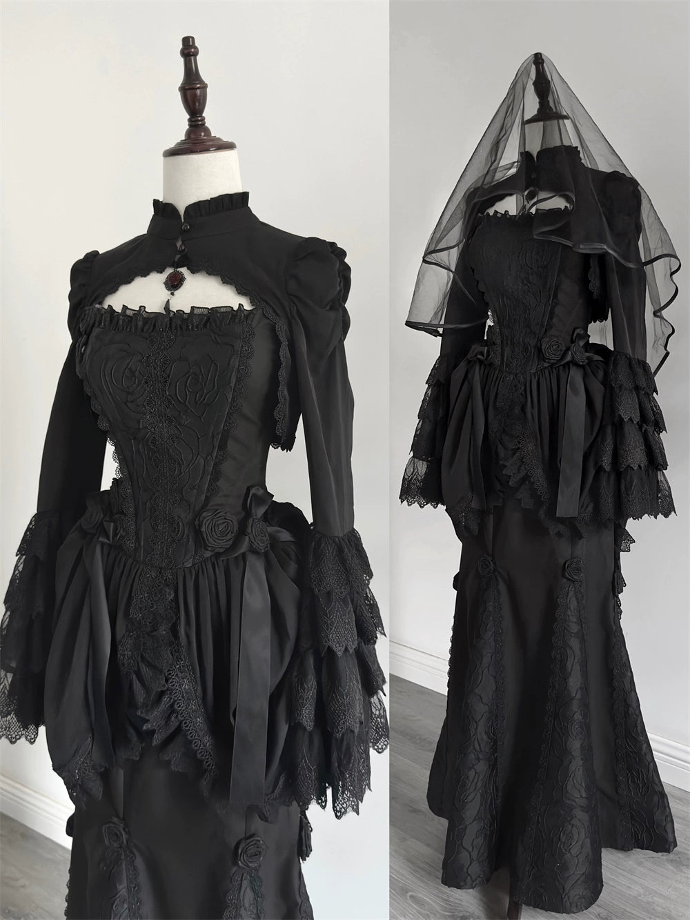 LeMiroir~Saint~Gothic Lolita Bolero Skirt Mermaid Dress Corset   