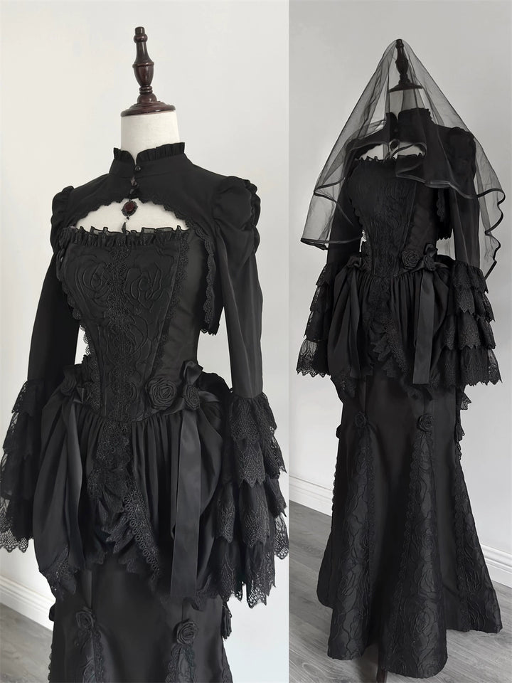 LeMiroir~Saint~Gothic Lolita Bolero Skirt Mermaid Dress Corset