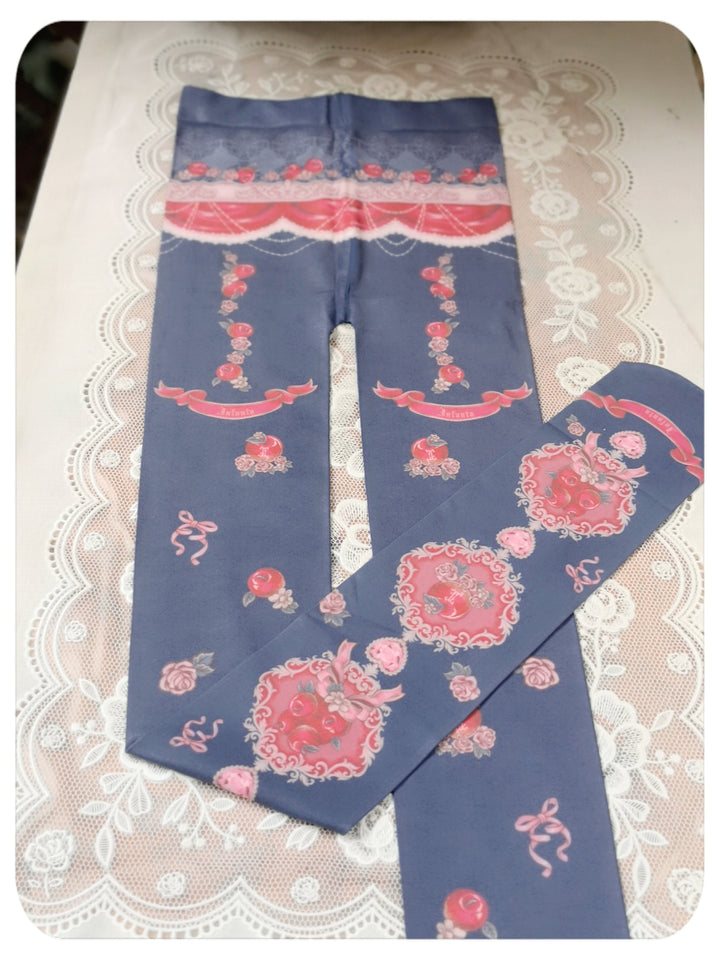 Infanta~Sweet Lolita Accessories Bonnet KC Socks Beret Indigo Pantyhose  