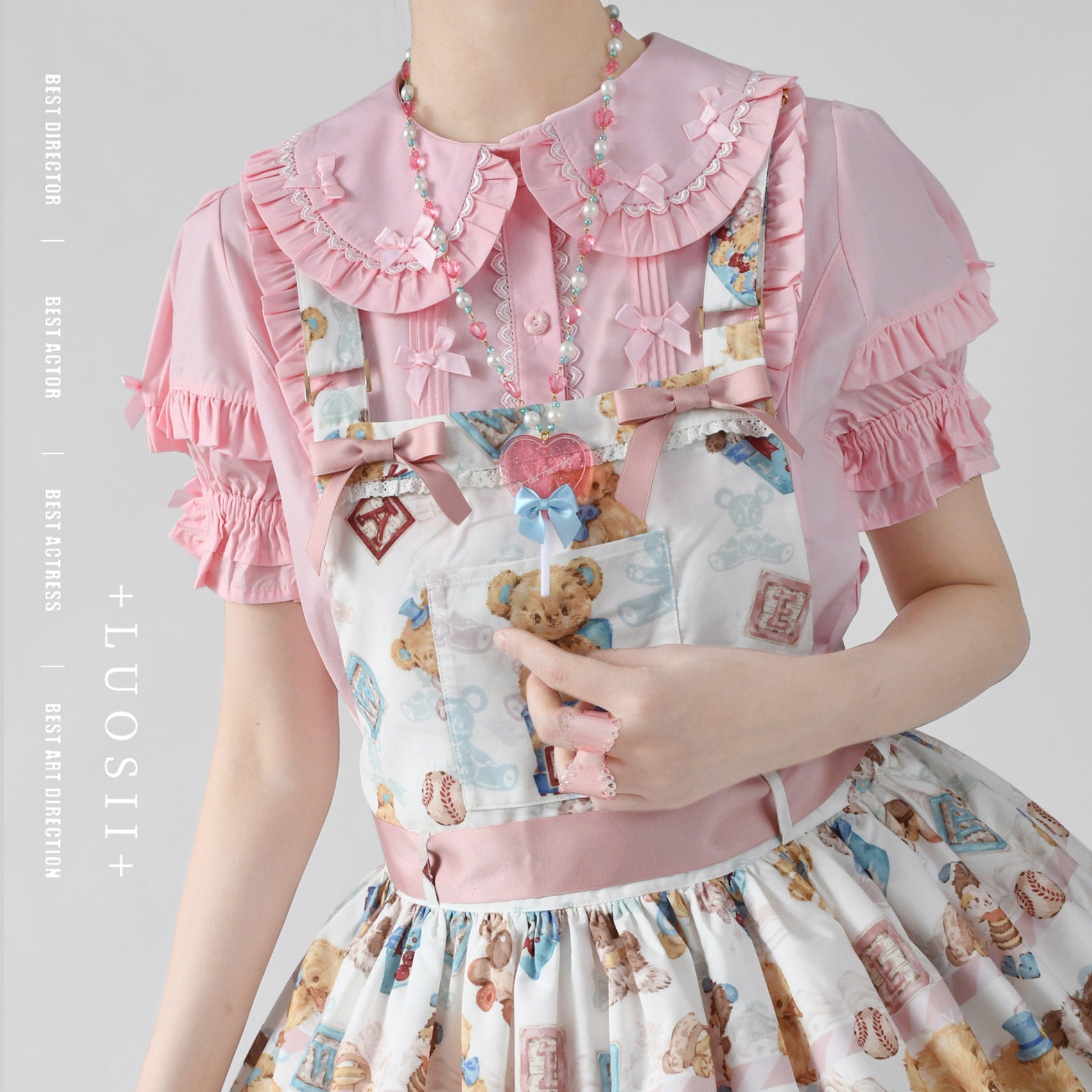 MIST - Creamy Condensed Milk - Kawaii Lolita Shirt Soft Girl Short-sleeved Pink S