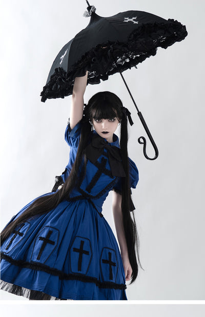 (Buyforme)Confession Balloon~Halloween Cross Lolita OP Dress   