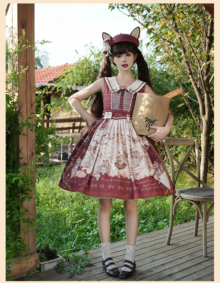 Alice Girl~Fox Band~Sweet Lolita Faux Collar with Ear-shaped Accents