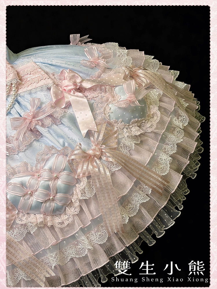 Shuang Sheng Xiao Xiong - Heart of Love - Sweet Lolita Wedding JSK, Bow Details 44306:803127