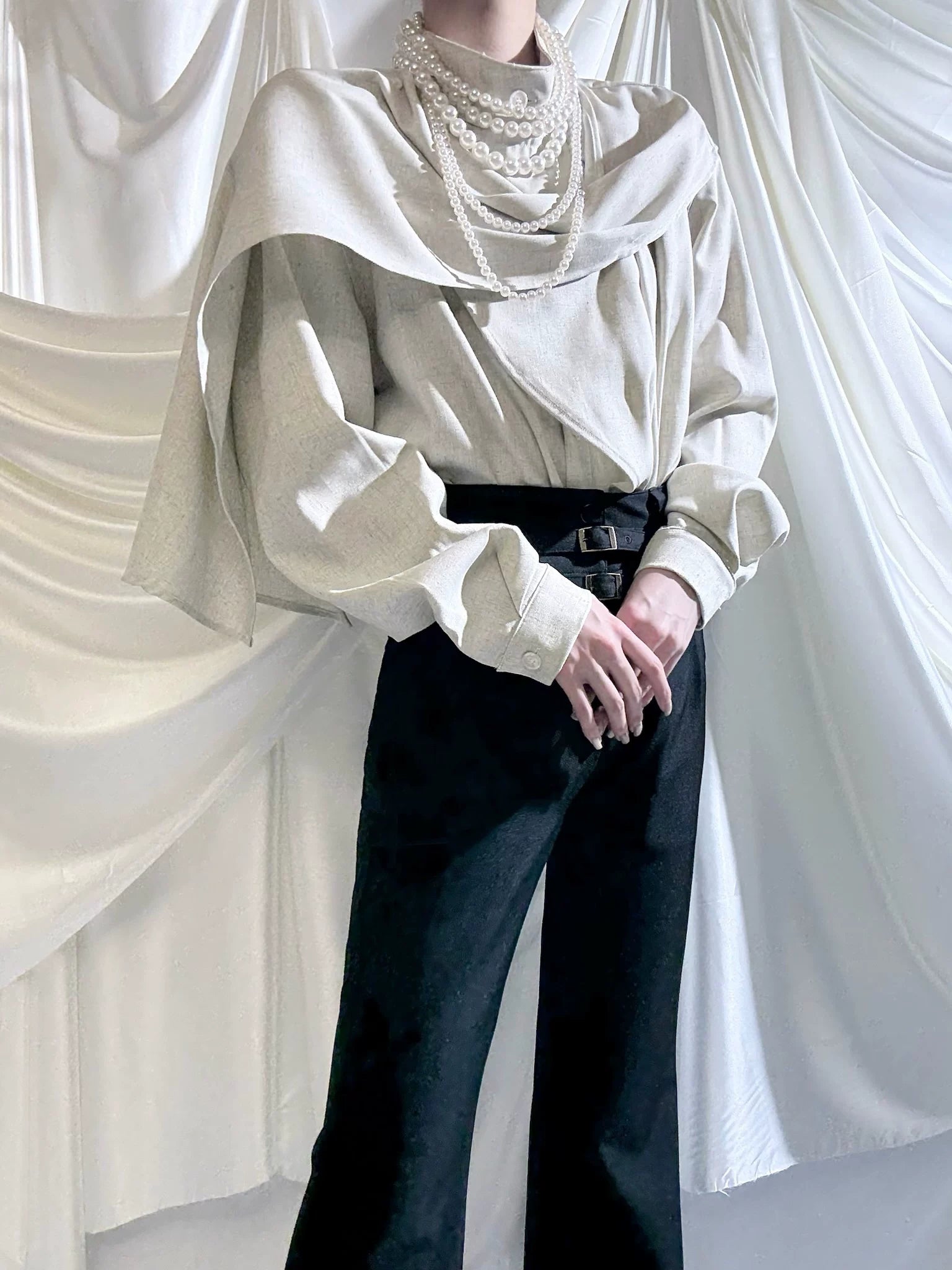 Winter Ouji Fshion Shirt & Pants, Cowl Neck Style 44617:814467