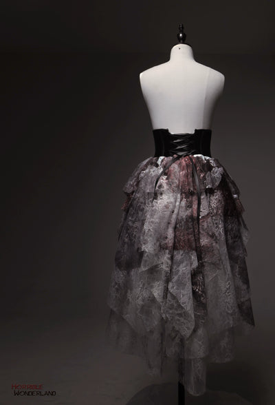 Lilith House~Horror Park~Gothic Lolita Irregular Hem Corset   