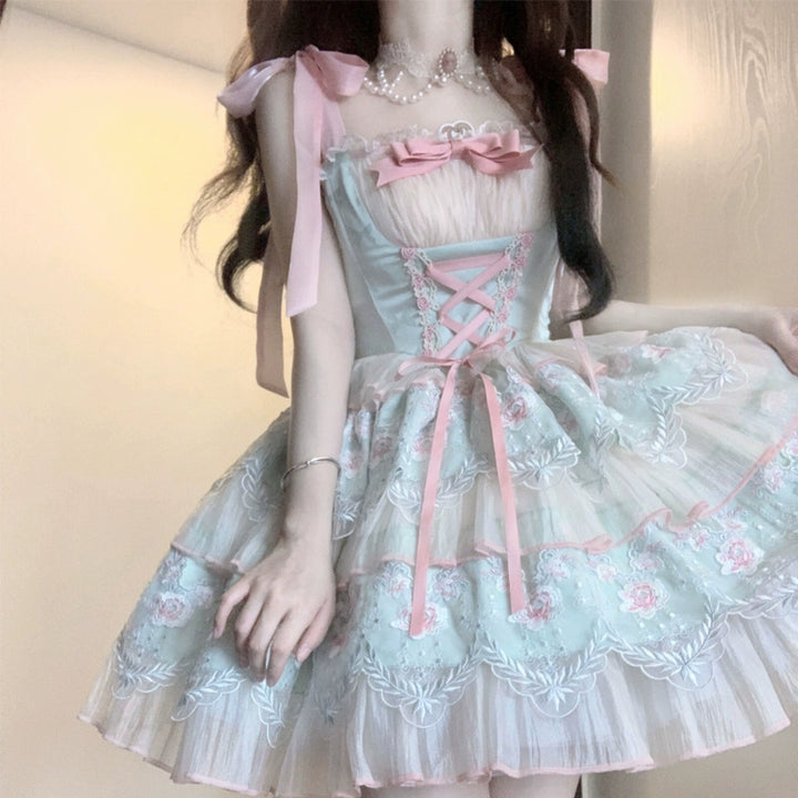 Sakurahime~Sweet Lolita JSK Princess Lolita Dress and Lovely Accessory   