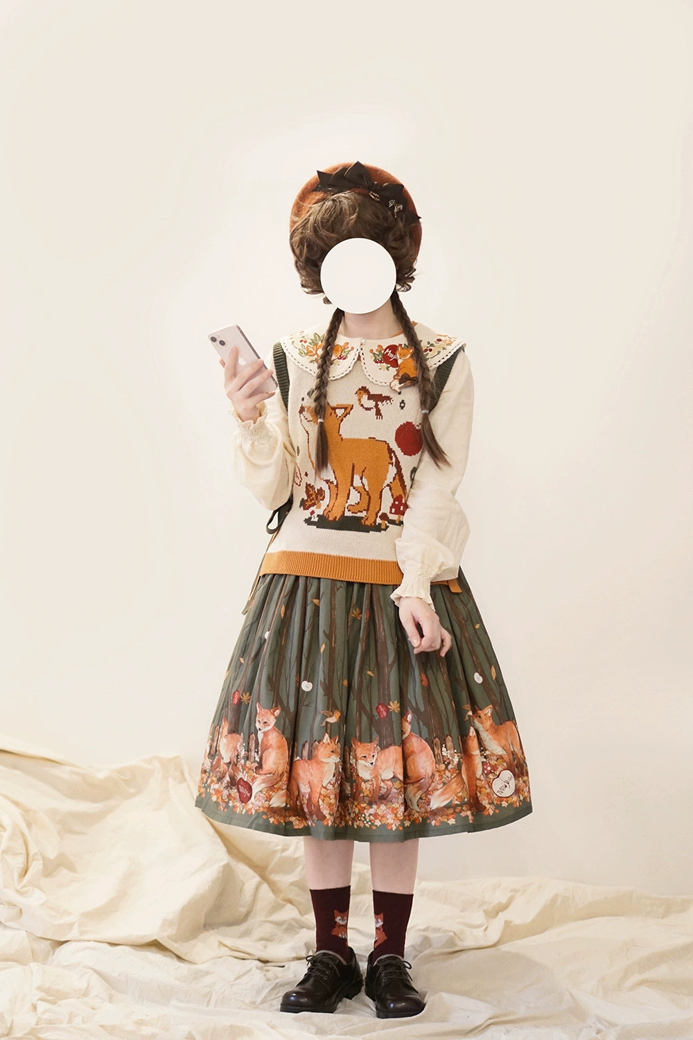 Miss Point~Fat Fox in the Forest~Elegant Lolita Skirt Detachable Chest Guard SK 37582:562332