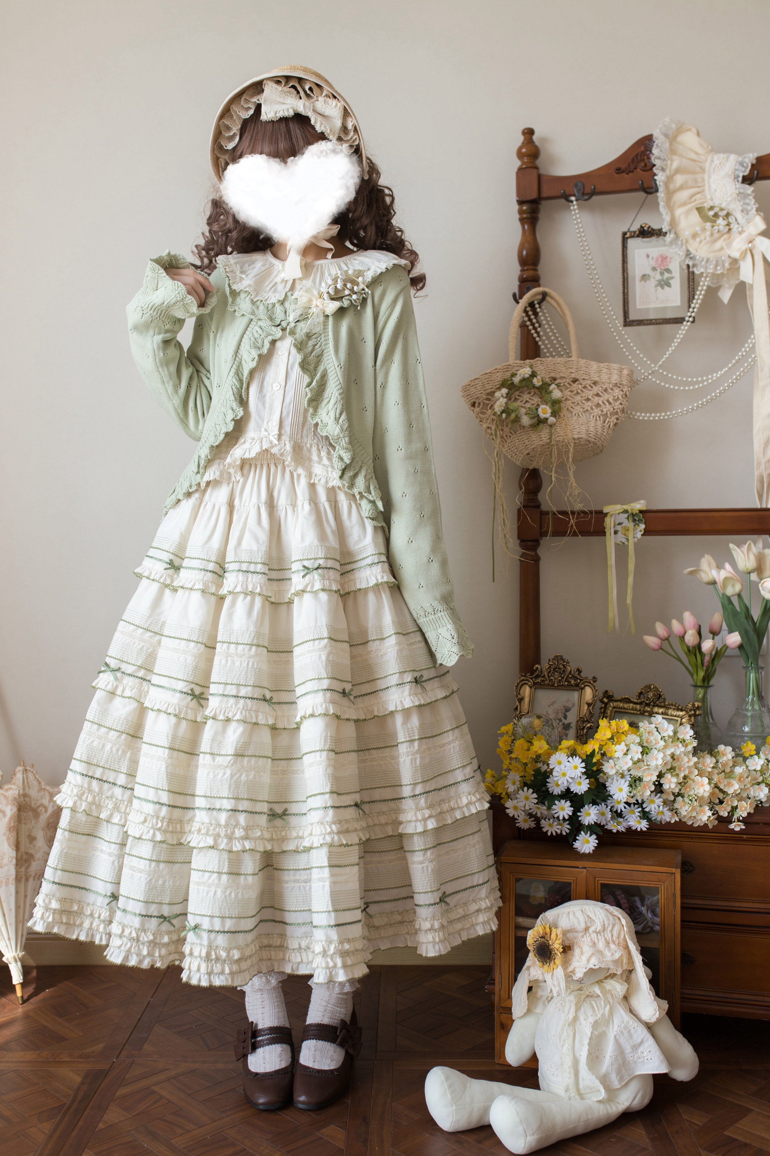 MIST - Nainai - Vintage Lolita Knitted Cardigan 44380:805977