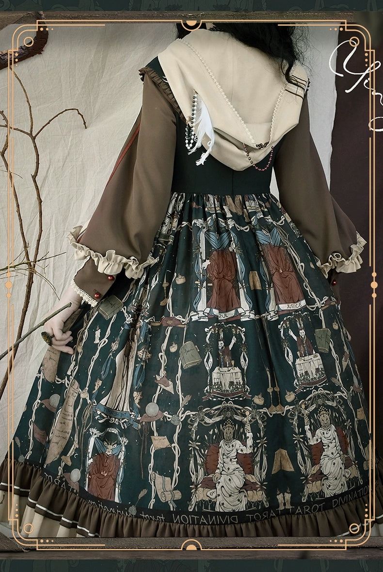 YingLuoFu~Tarot~Elegant Lolita Dress Classicl Court Style Lolita OP Salopette   