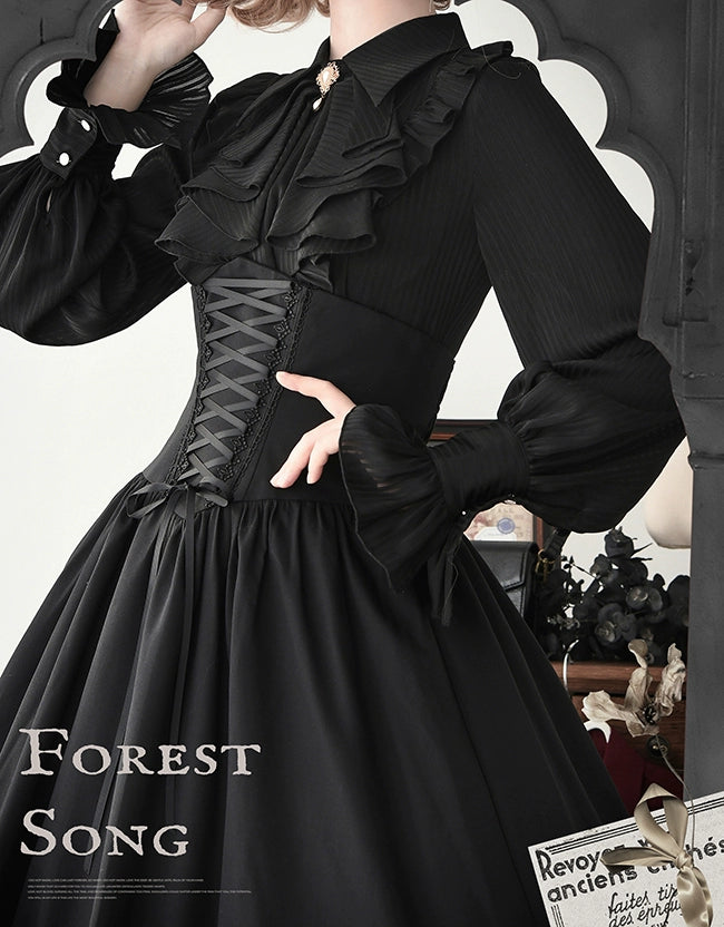 Forest Song~Astris~Classic Lolita SK Double-sided Corset Fishbone Skirt