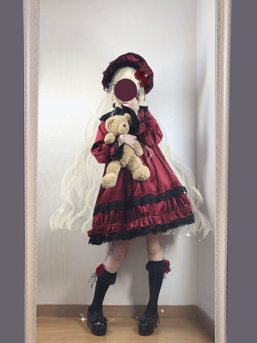 (BFM)Sanhua Cat~Annie~Gothic Lolita Dress Kawaii Lolita Long Sleeve Dress 37994:576478