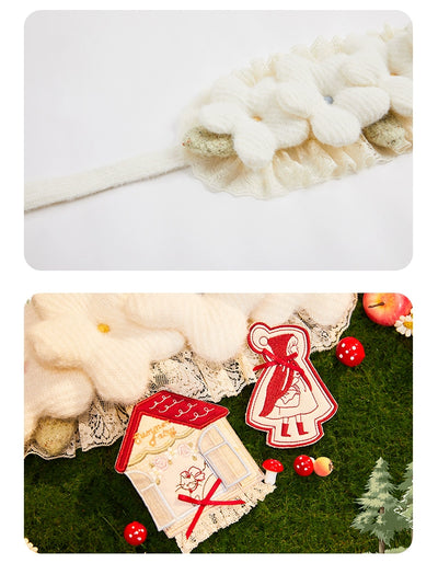 (Buyforme)Summer Fairy~Red Riding Hood Series Accessories Flower Hairband Bnt Brooch Socks   