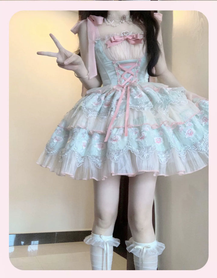 Sakurahime~Sweet Lolita JSK Princess Lolita Dress and Lovely Accessory   