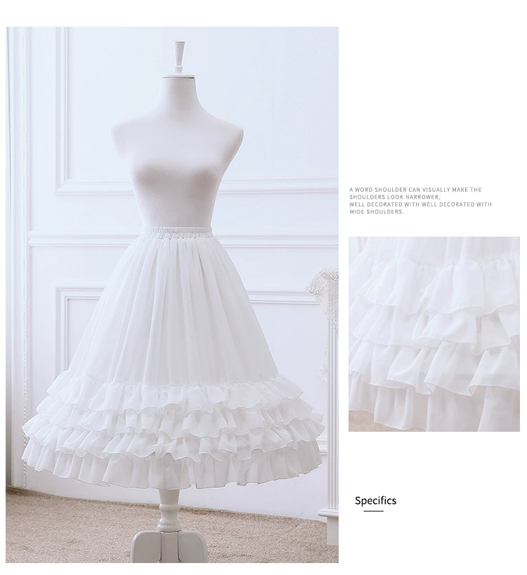 Manyiluo - Elegant Lolita A-type Carmen Adjustable Fishbone Petticoat