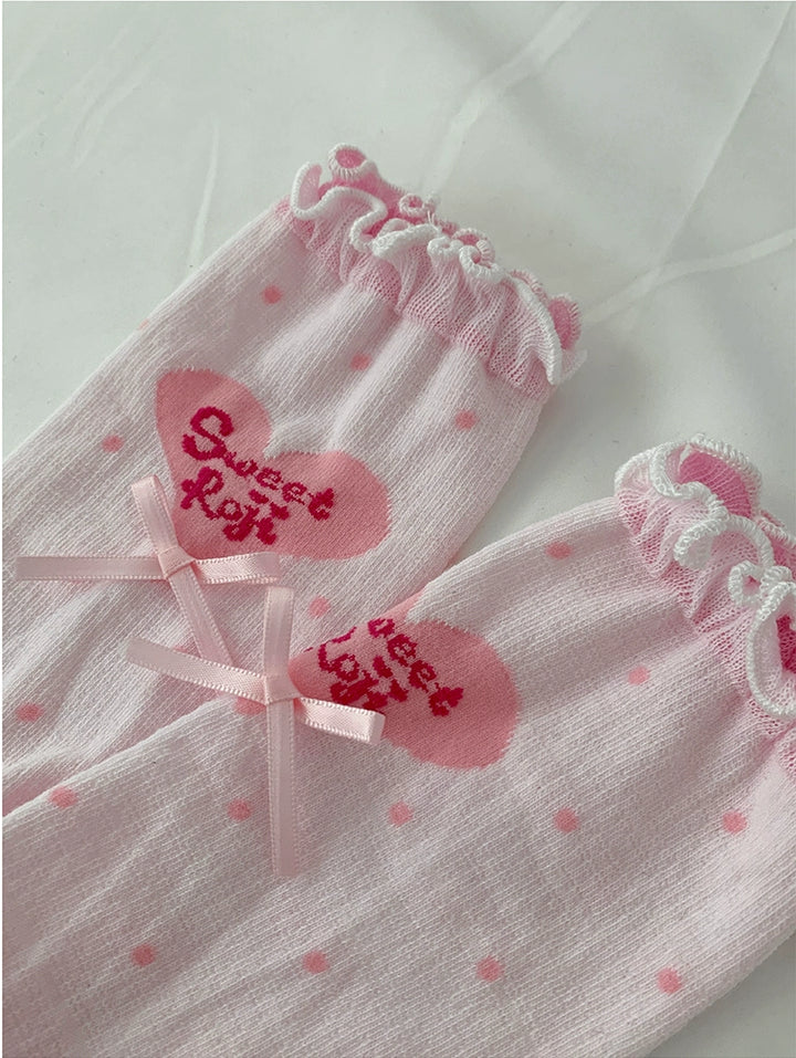 Roji Roji~Sweet Lolita Socks Cute Lolita Short Socks With Polka Dot   