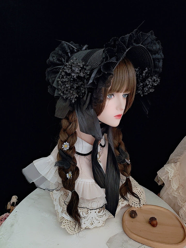 Honey Princess~Handmade Gothic Lolita BNT Halloween Lolita Hat   