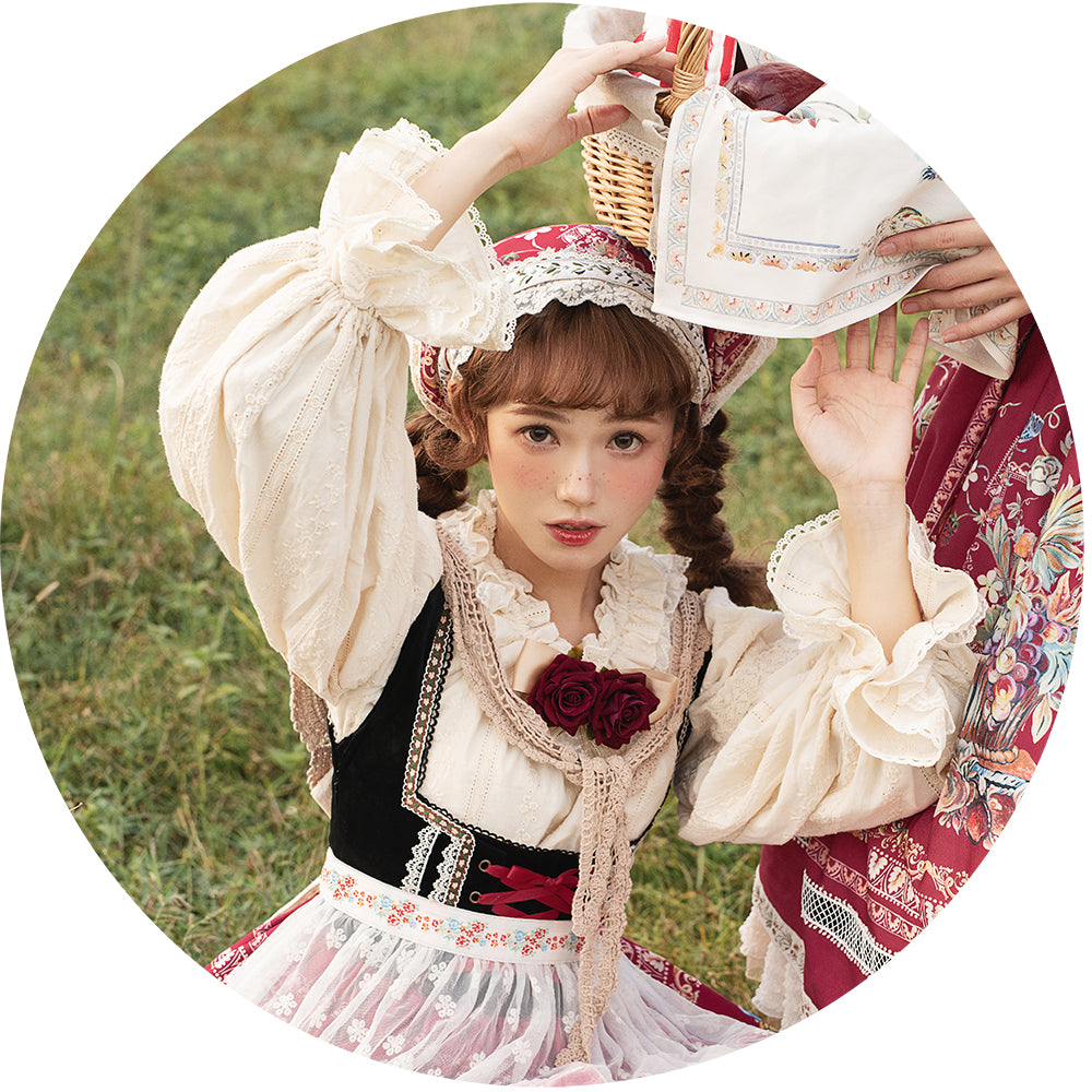 Miss Point - Rich Hymn - Lolita Bavarian Countryside Lace Embroidery Apron
