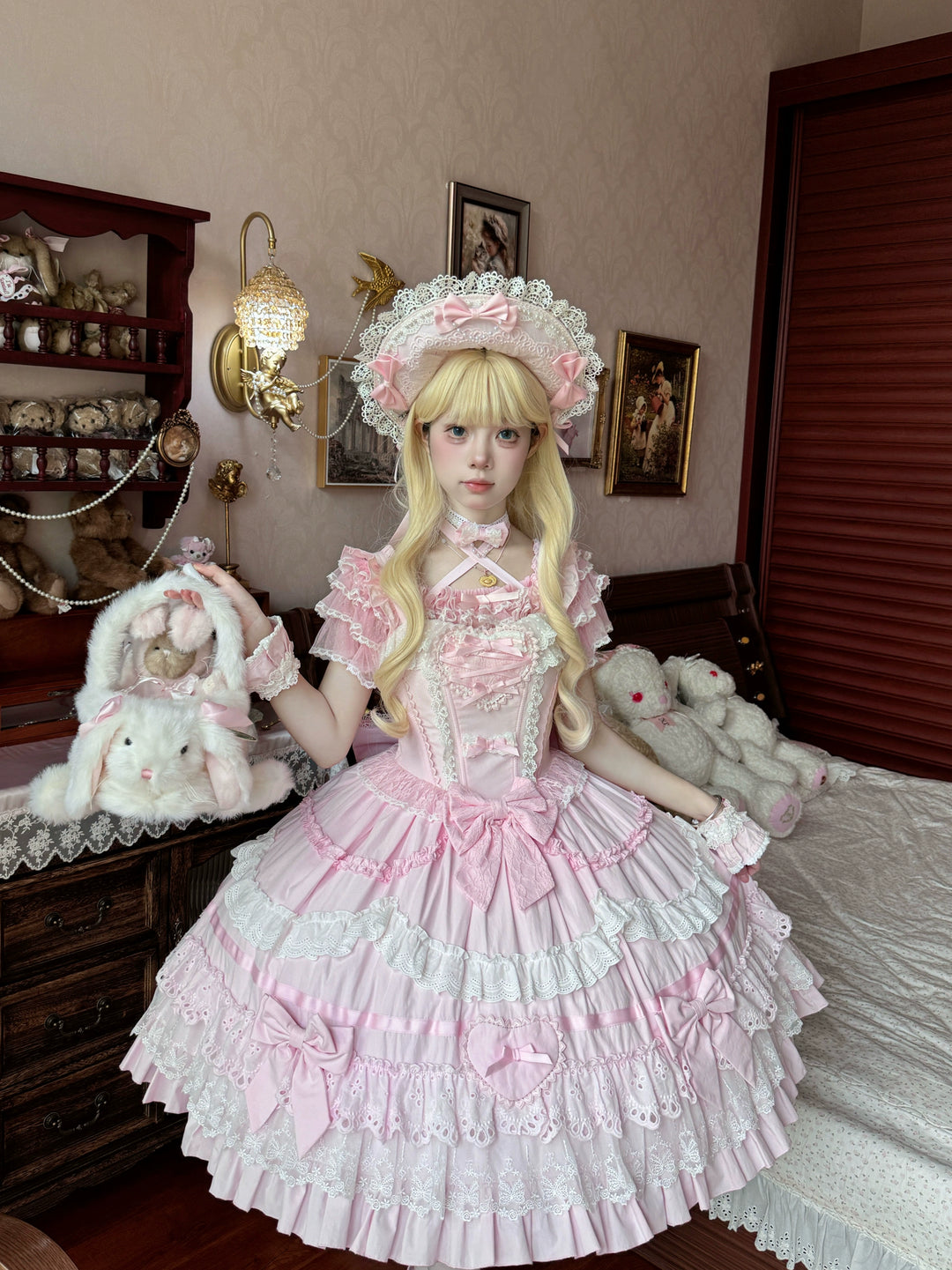 Immersive original~Belia~Old School Lolita JSK Sweet Doll Princess Dress