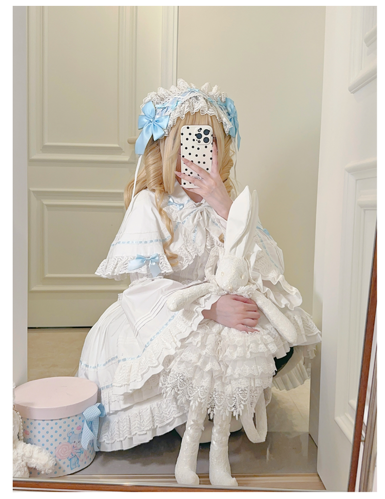 AerialCat~Praying Snowfall~Old School Lolita Skirt Suit Cape Princess Sleeve Shirt   