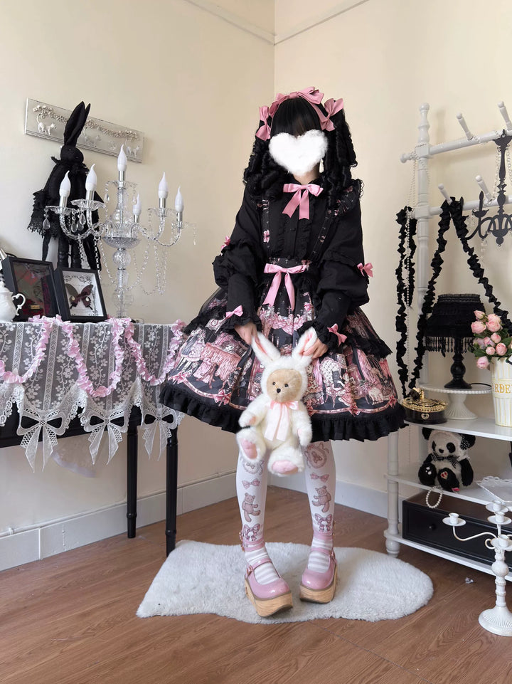 Uncle Wall Original~Missing Lamb Case~Gothic Lolita Dress Set with Sheep Prints 42971:760831