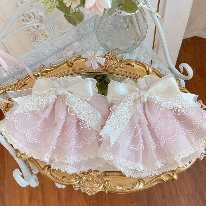 MieYe - Cherry Blossom - Pink Sweet Lolita Tiered Dress (Cuffs / L M S XL) 43397:775335