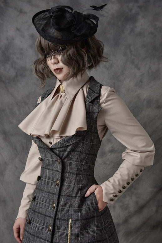 Vancy~Drunken Dreams~Vintage Lolita Dress Mutton Sleeve Shirt 38374:586008