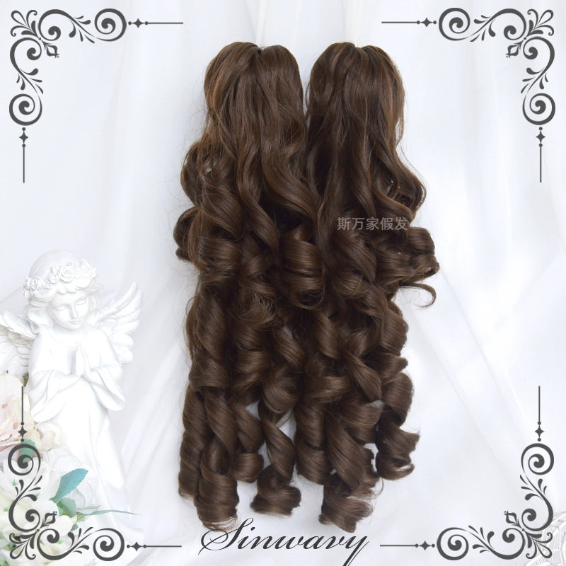 Sinwavy - Old School Lolita Wig, Layered Roman Curls A Pair of Ponytails Only
