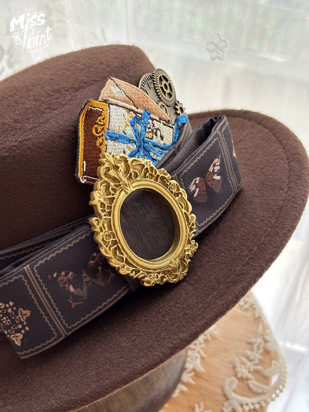 Miss Point - German Bookshelf - Classic Lolita Headdress, Socks, Necklace, Brooch 44024:792100
