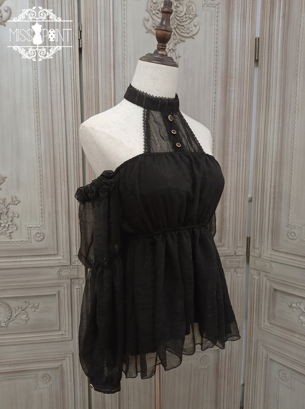 Miss Point~Dusk Bester~Egyptian Lolita Halter Attached Sleeve Blouse 17472:237230