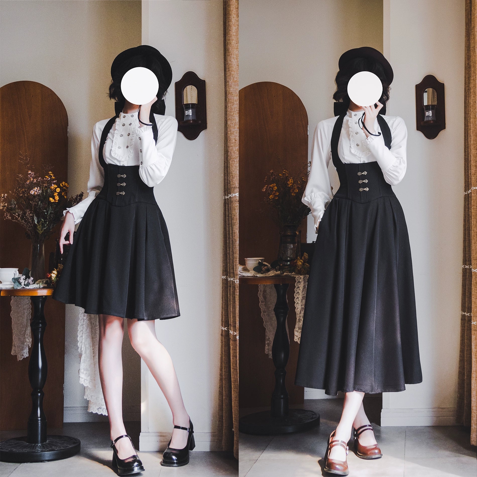 Forest Wardrobe - Vintage Lolita Fishbone Halter SK, Autumn Jacket