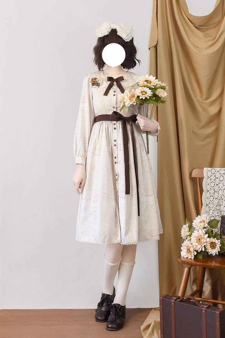 (Buyforme)Miss Point~Forest Lolita Lantern Sleeve OP Casual Dress 29482:341942